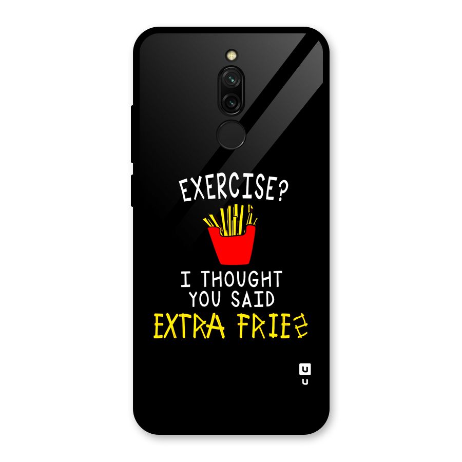 Extra Fries Glass Back Case for Redmi 8