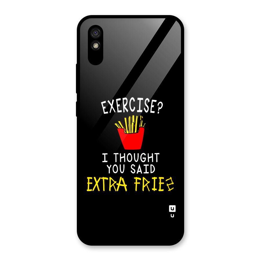 Extra Fries Glass Back Case for Redmi 9A
