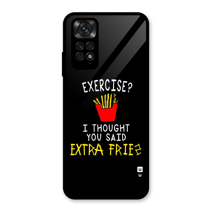 Extra Fries Glass Back Case for Redmi Note 11S