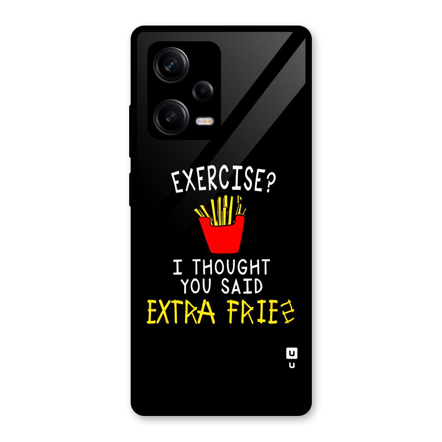 Extra Fries Glass Back Case for Redmi Note 12 Pro