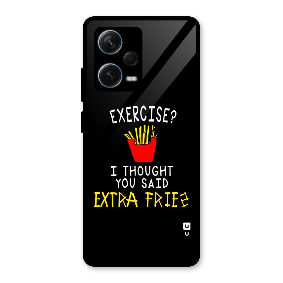 Extra Fries Glass Back Case for Redmi Note 12 Pro Plus 5G