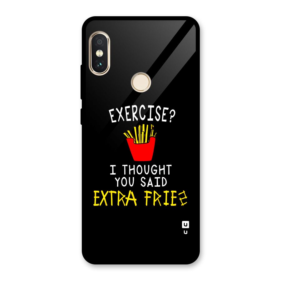 Extra Fries Glass Back Case for Redmi Note 5 Pro