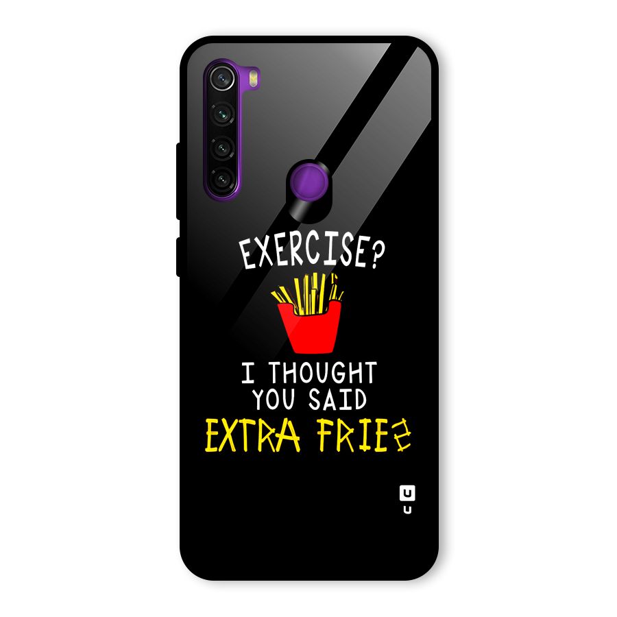 Extra Fries Glass Back Case for Redmi Note 8