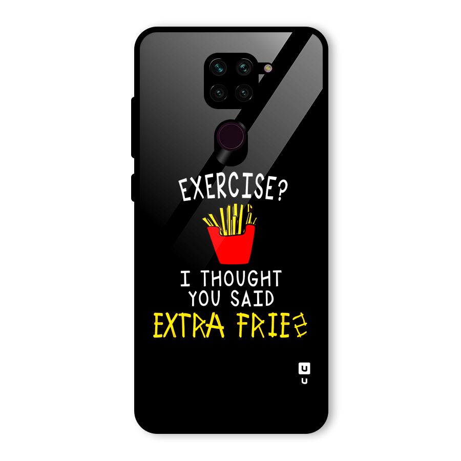 Extra Fries Glass Back Case for Redmi Note 9