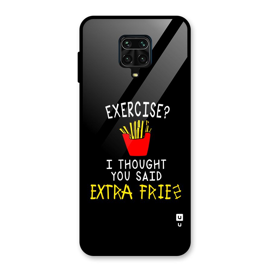 Extra Fries Glass Back Case for Redmi Note 9 Pro