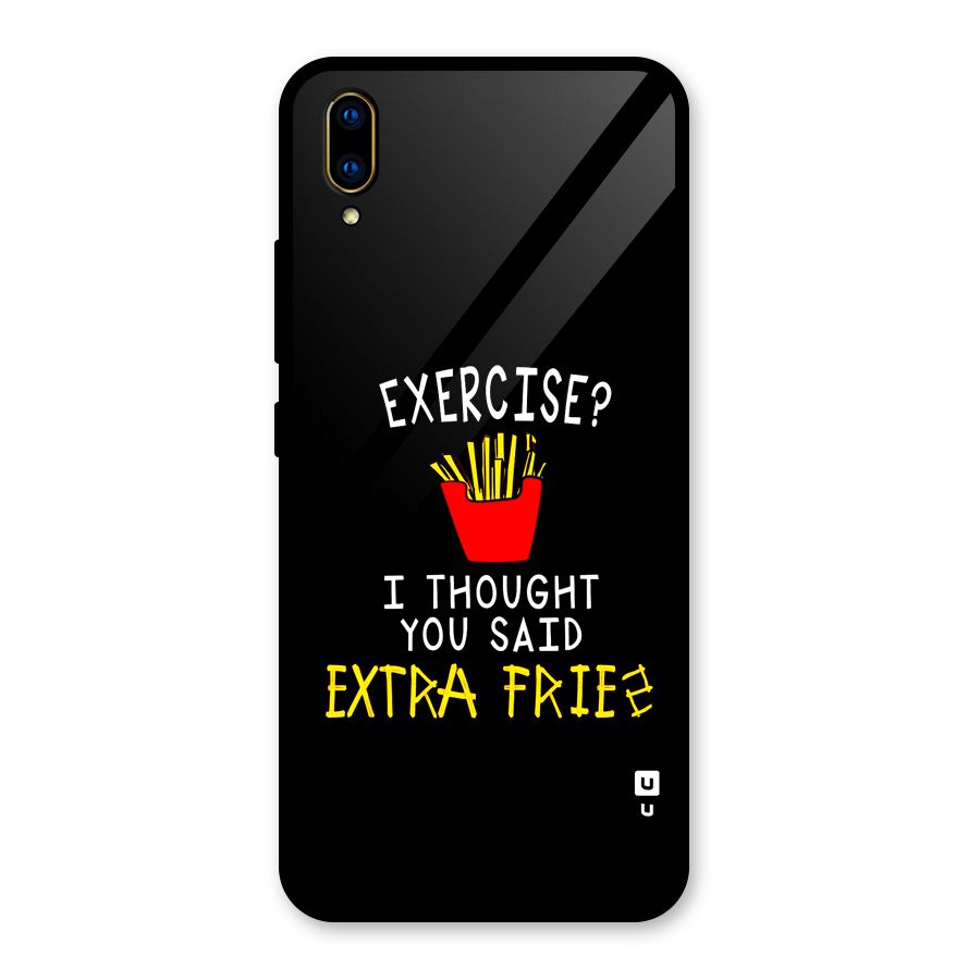 Extra Fries Glass Back Case for Vivo V11 Pro