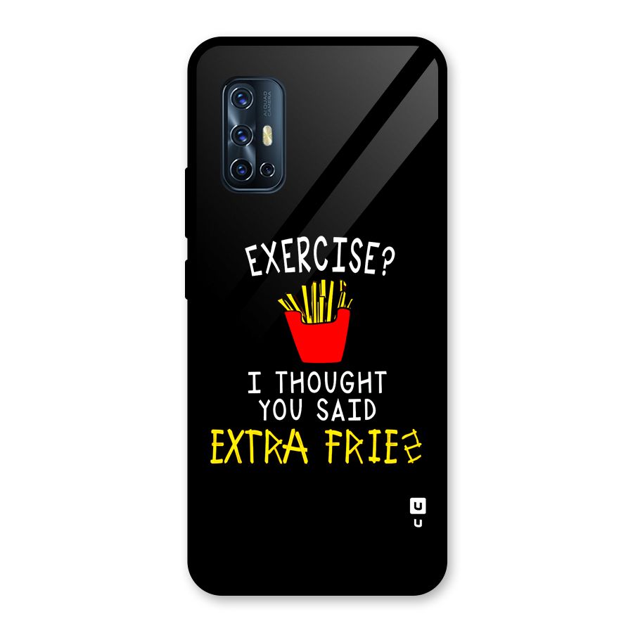 Extra Fries Glass Back Case for Vivo V17