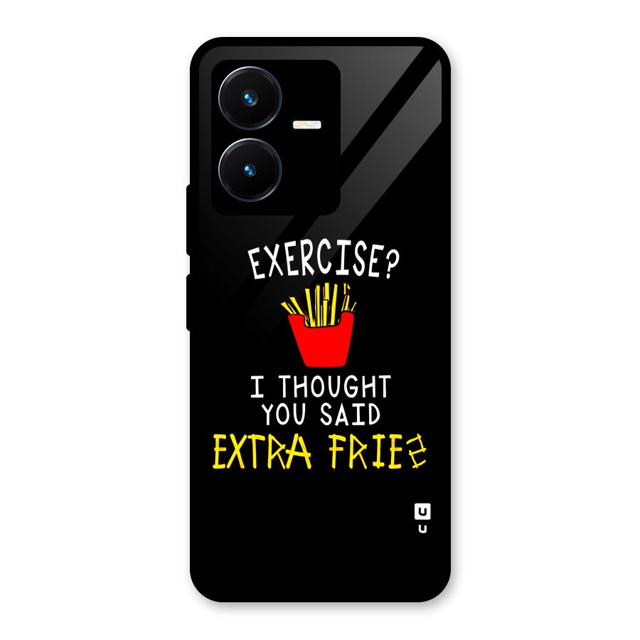 Extra Fries Glass Back Case for Vivo Y22