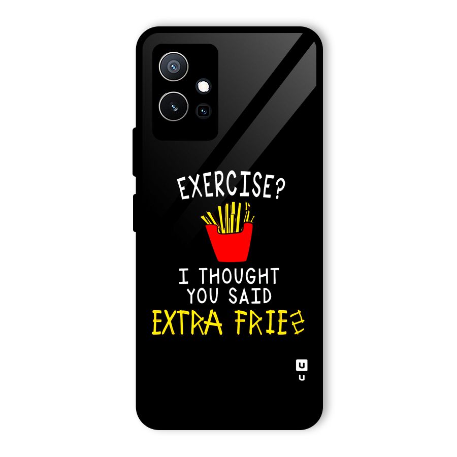 Extra Fries Glass Back Case for Vivo Y75 5G