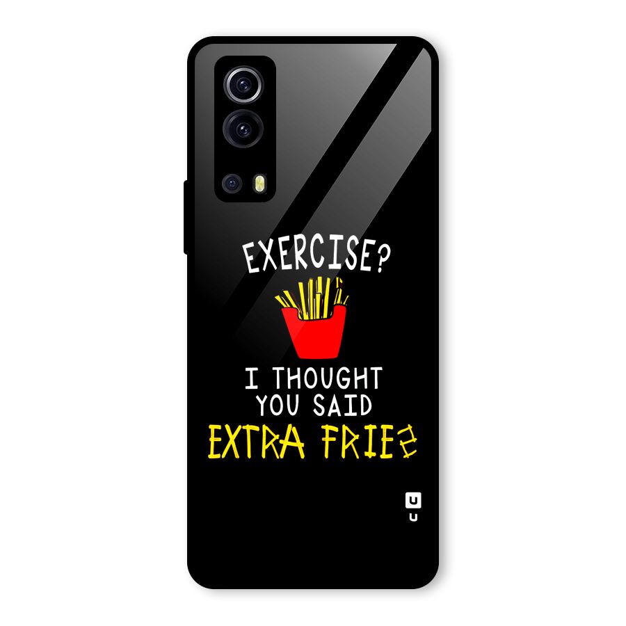 Extra Fries Glass Back Case for Vivo iQOO Z3