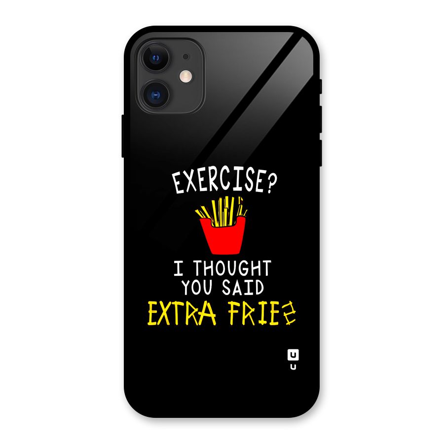 Extra Fries Glass Back Case for iPhone 11