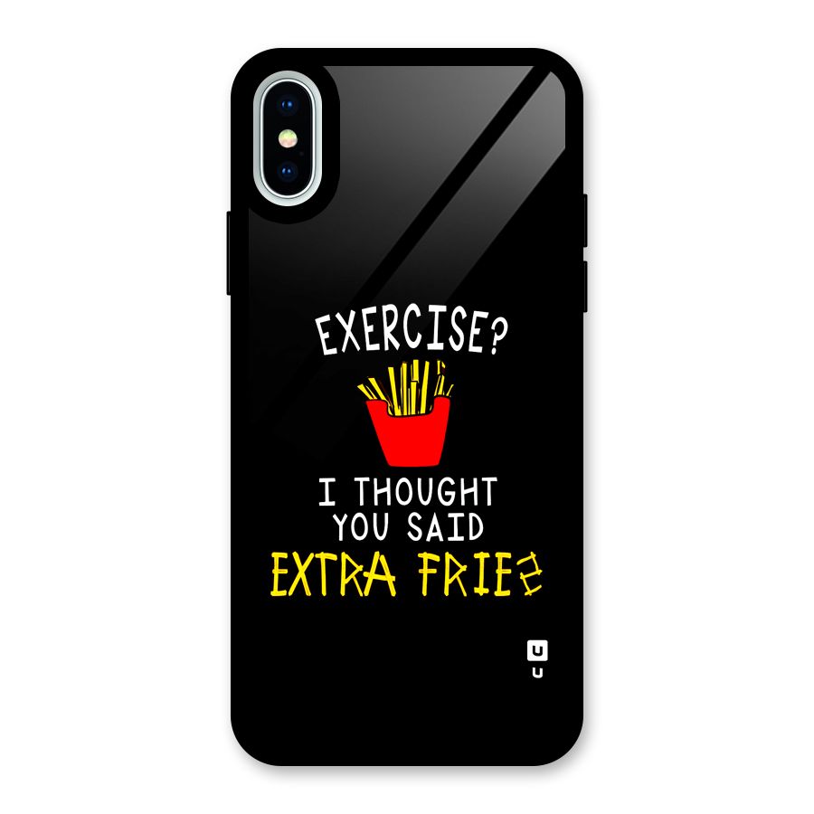 Extra Fries Glass Back Case for iPhone XS