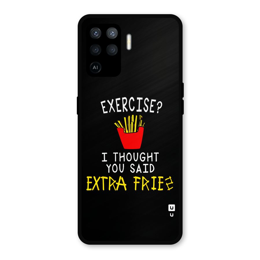 Extra Fries Metal Back Case for Oppo F19 Pro