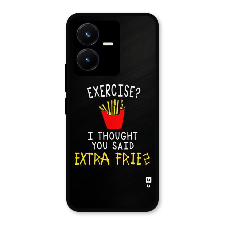 Extra Fries Metal Back Case for Vivo Y22