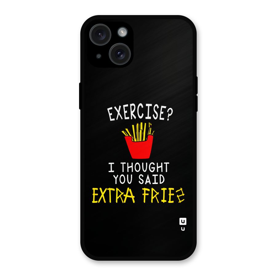 Extra Fries Metal Back Case for iPhone 15 Plus