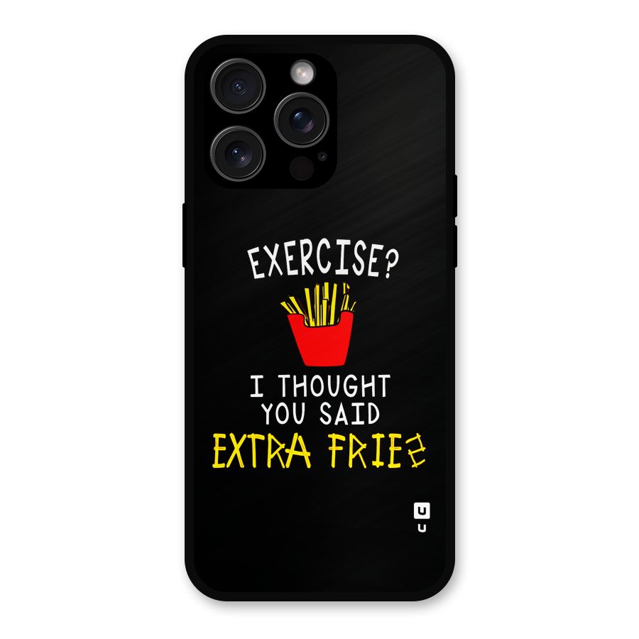 Extra Fries Metal Back Case for iPhone 15 Pro Max
