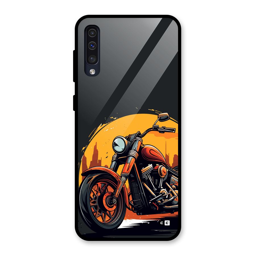 Extreme Cruiser Bike Glass Back Case for Galaxy A50s