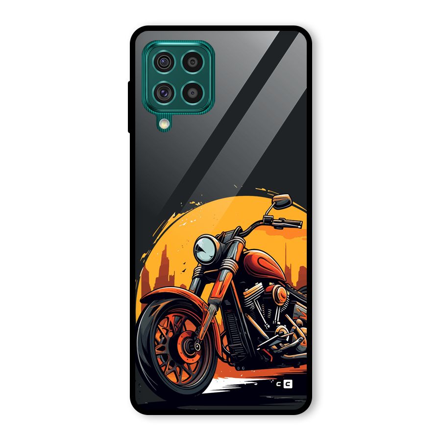 Extreme Cruiser Bike Glass Back Case for Galaxy F62