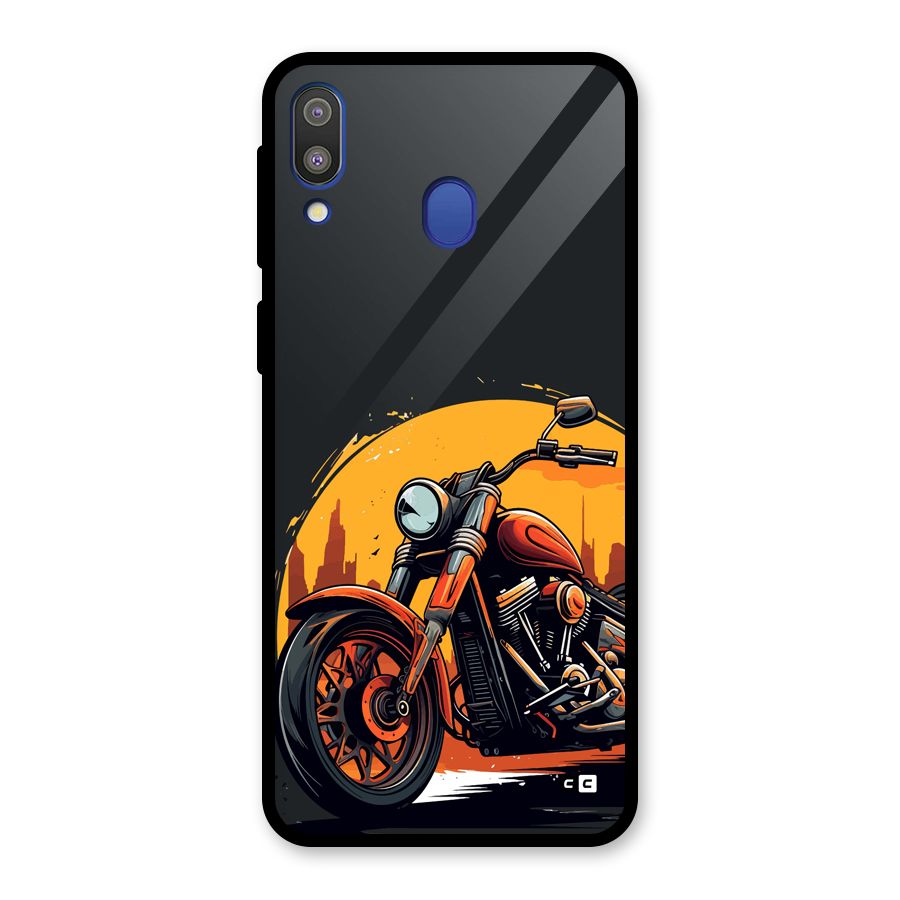 Extreme Cruiser Bike Glass Back Case for Galaxy M20