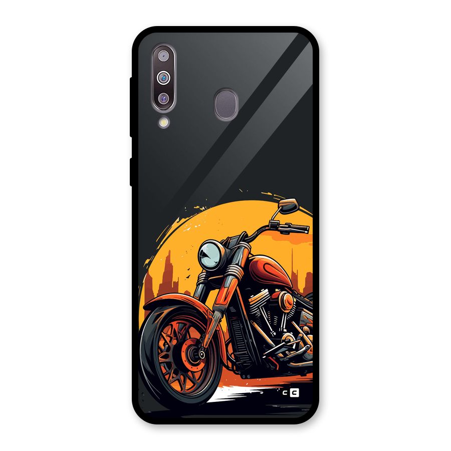 Extreme Cruiser Bike Glass Back Case for Galaxy M30