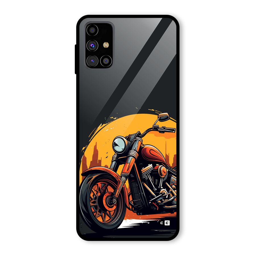 Extreme Cruiser Bike Glass Back Case for Galaxy M31s