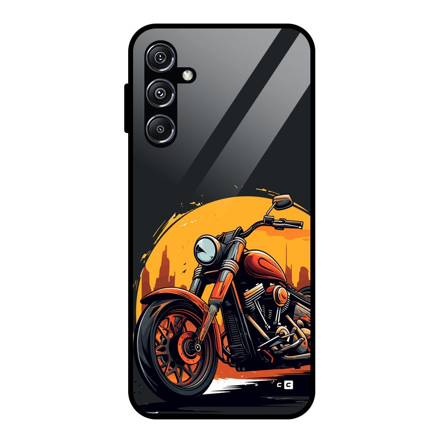 Extreme Cruiser Bike Glass Back Case for Galaxy M34 5G