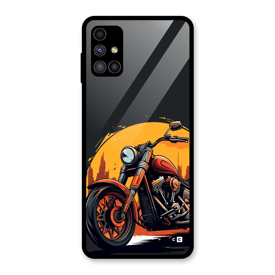 Extreme Cruiser Bike Glass Back Case for Galaxy M51