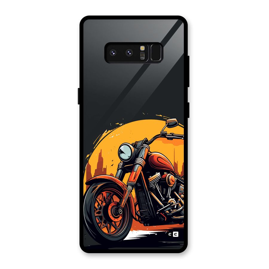 Extreme Cruiser Bike Glass Back Case for Galaxy Note 8
