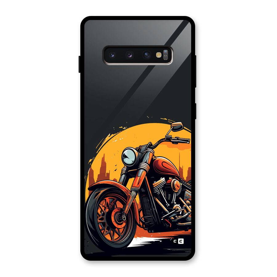 Extreme Cruiser Bike Glass Back Case for Galaxy S10 Plus