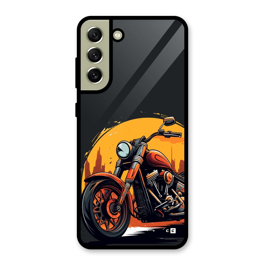 Extreme Cruiser Bike Glass Back Case for Galaxy S21 FE 5G