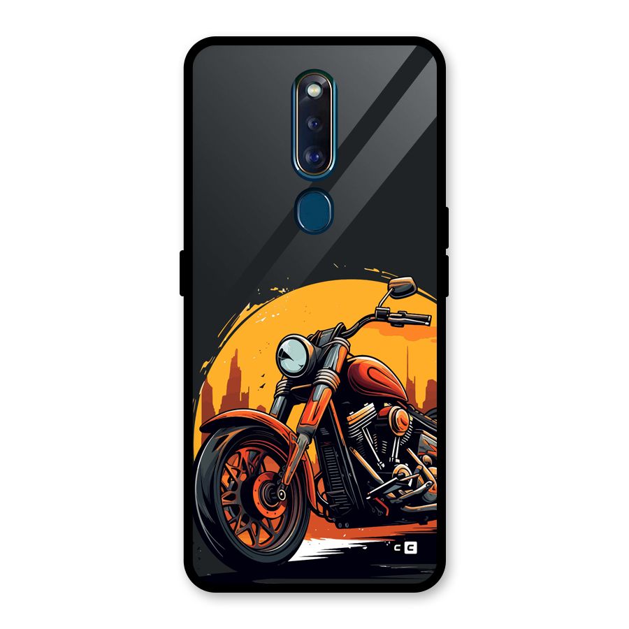 Extreme Cruiser Bike Glass Back Case for Oppo F11 Pro