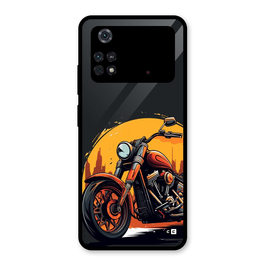 Extreme Cruiser Bike Glass Back Case for Poco M4 Pro 4G