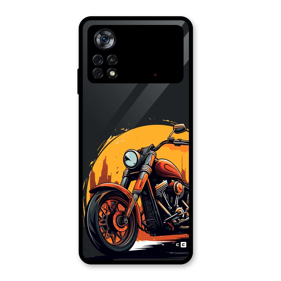 Extreme Cruiser Bike Glass Back Case for Poco X4 Pro 5G