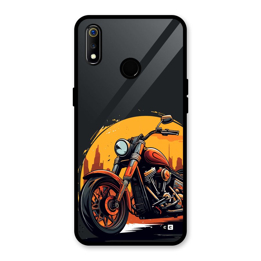 Extreme Cruiser Bike Glass Back Case for Realme 3