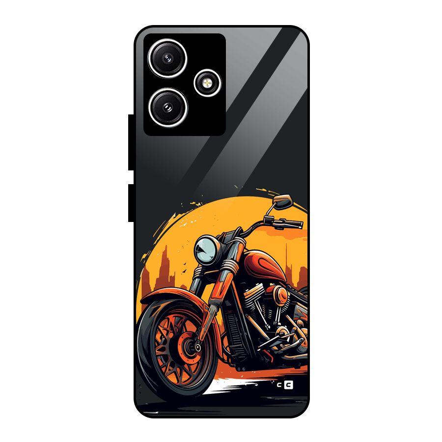 Extreme Cruiser Bike Glass Back Case for Redmi 12 5G