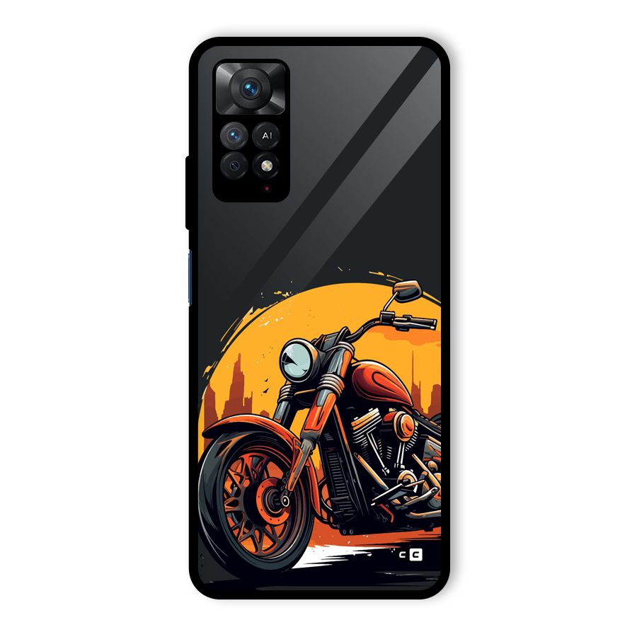 Extreme Cruiser Bike Glass Back Case for Redmi Note 11 Pro