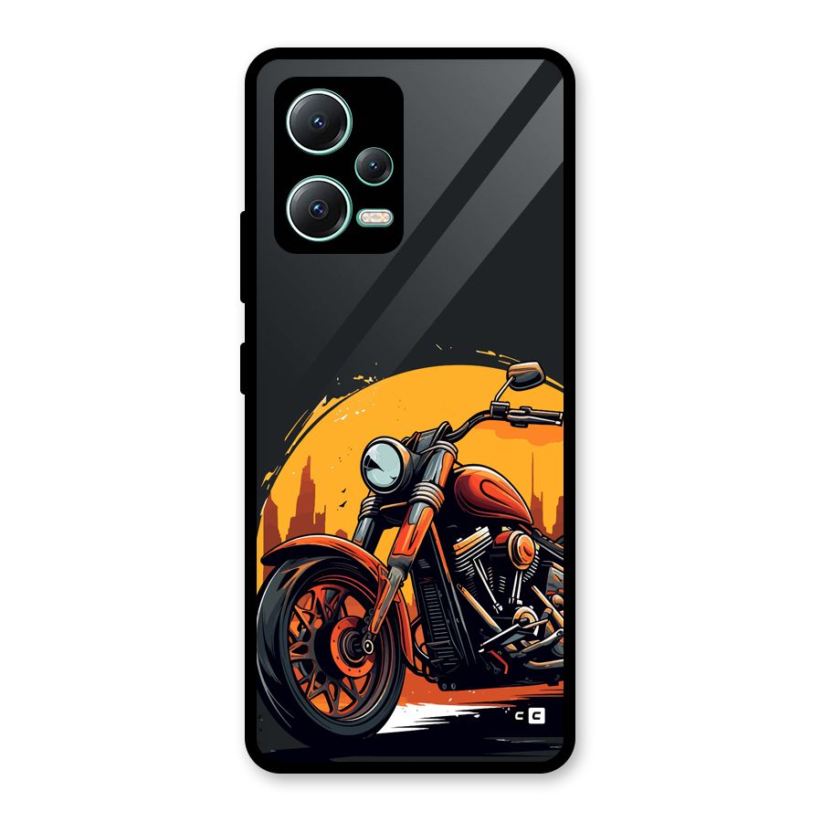 Extreme Cruiser Bike Glass Back Case for Redmi Note 12 5G