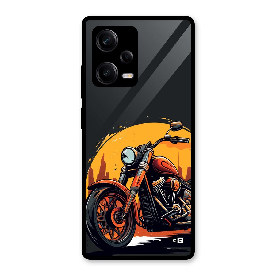 Extreme Cruiser Bike Glass Back Case for Redmi Note 12 Pro