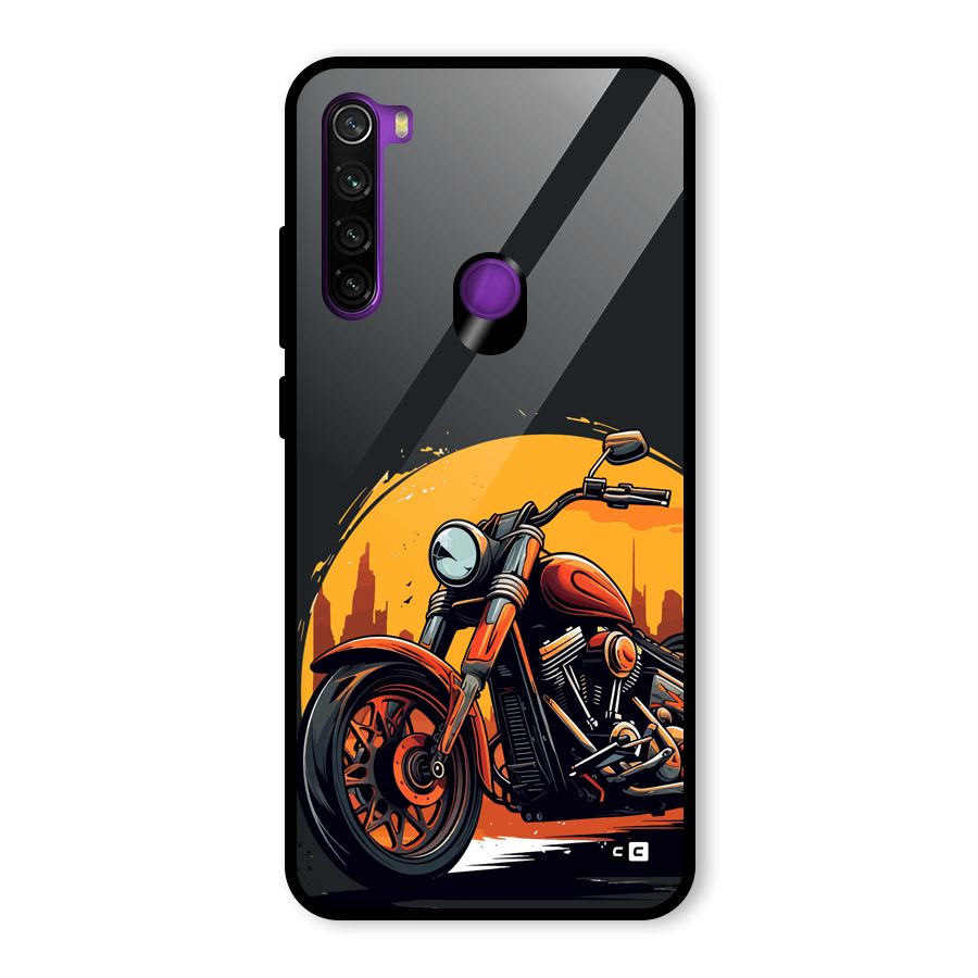 Extreme Cruiser Bike Glass Back Case for Redmi Note 8