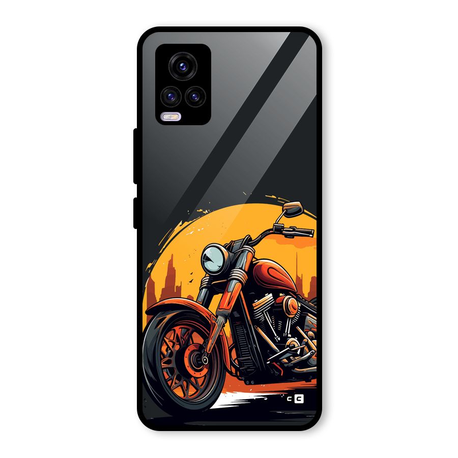 Extreme Cruiser Bike Glass Back Case for Vivo V20 2021