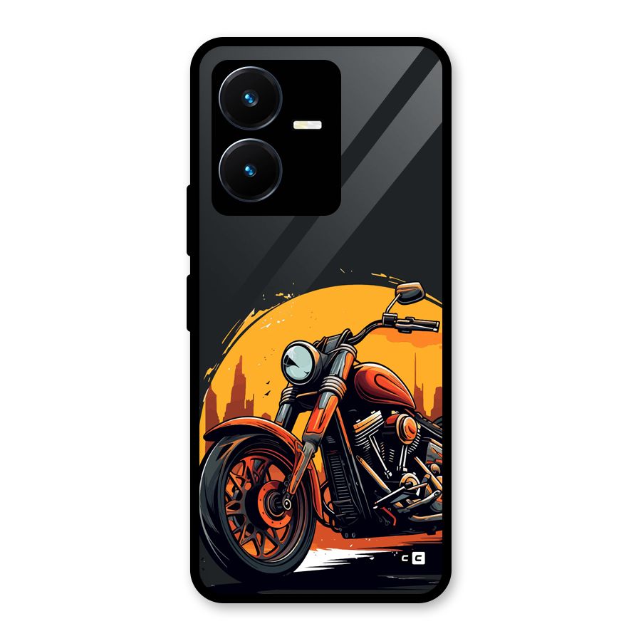 Extreme Cruiser Bike Glass Back Case for Vivo Y22s