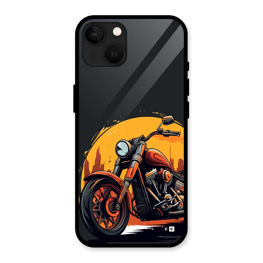 Extreme Cruiser Bike Glass Back Case for iPhone 13