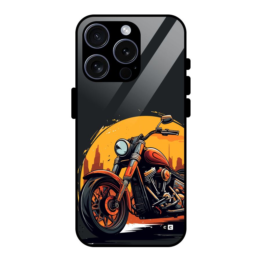 Extreme Cruiser Bike Glass Back Case for iPhone 15 Pro
