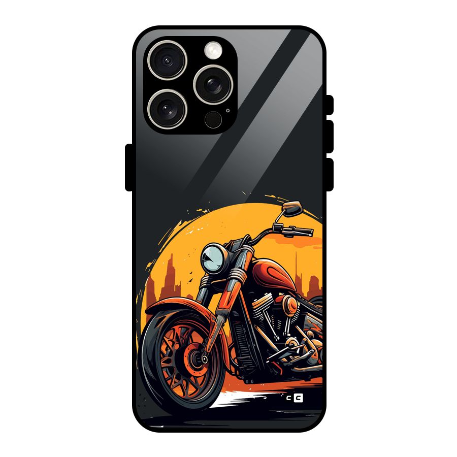Extreme Cruiser Bike Glass Back Case for iPhone 15 Pro Max