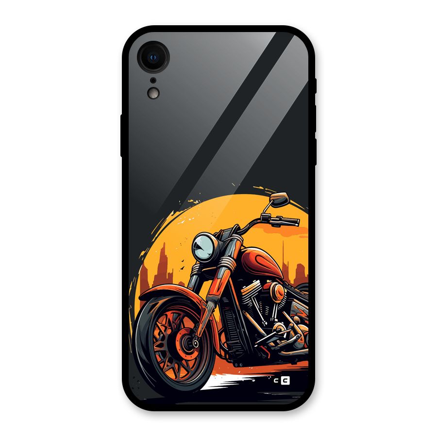 Extreme Cruiser Bike Glass Back Case for iPhone XR