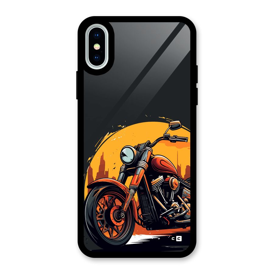 Extreme Cruiser Bike Glass Back Case for iPhone XS