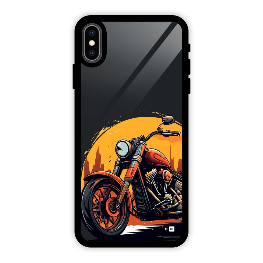 Extreme Cruiser Bike Glass Back Case for iPhone XS Max