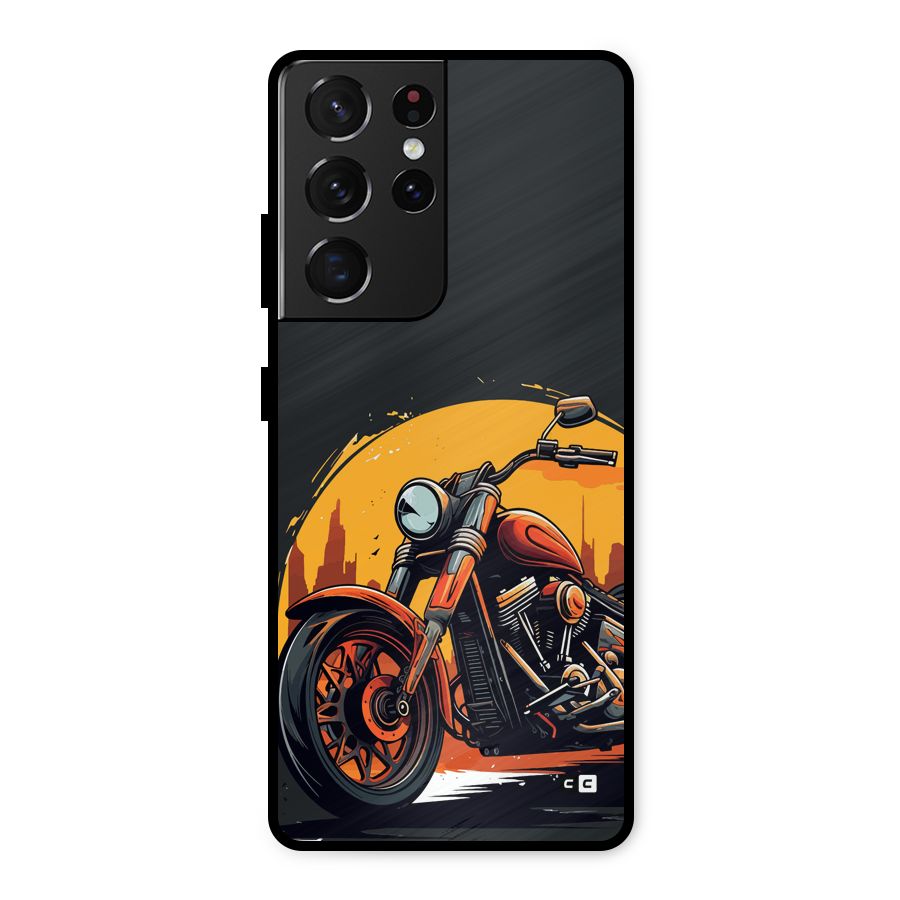 Extreme Cruiser Bike Metal Back Case for Galaxy S21 Ultra 5G