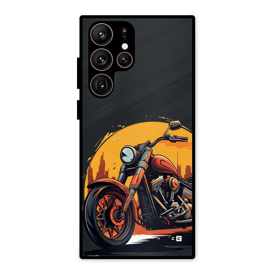 Extreme Cruiser Bike Metal Back Case for Galaxy S22 Ultra 5G