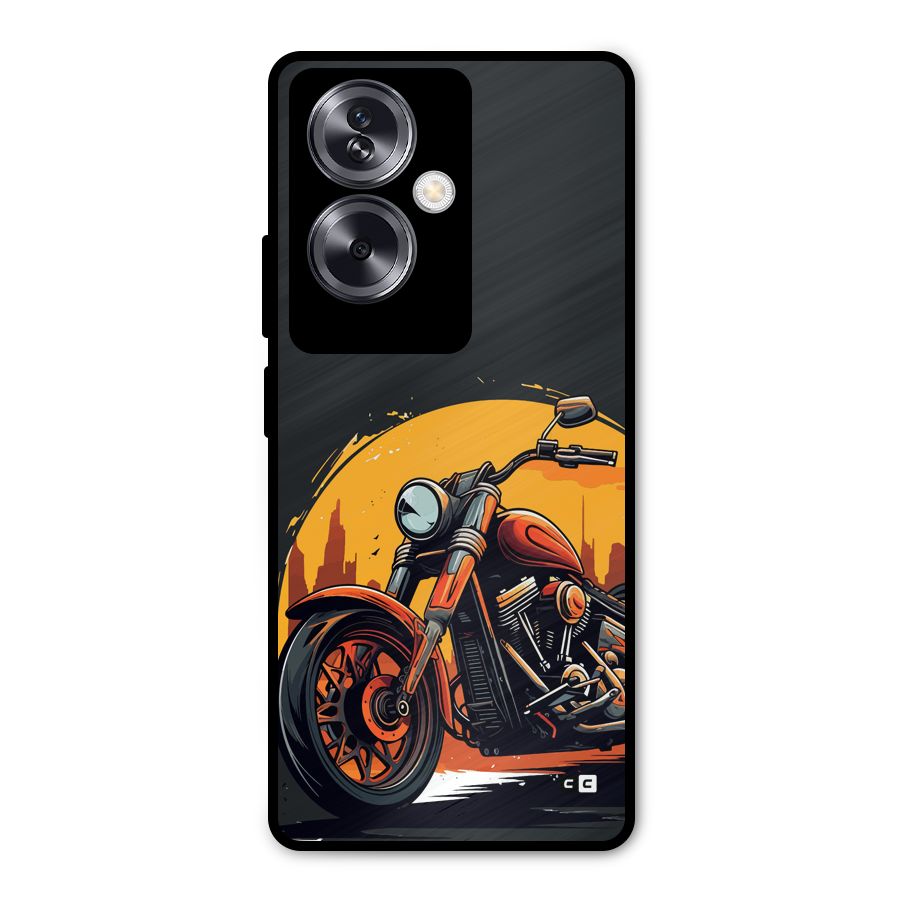 Extreme Cruiser Bike Metal Back Case for Oppo A79 5G